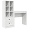 vidaXL Desk with Storage 2 pcs White 80 x 40 x 76 cm Engineered wood