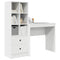 vidaXL Desk with Storage 2 pcs White 80 x 40 x 76 cm Engineered wood