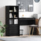 vidaXL Desk with Storage with Drawer 2 pcs Black oak 80 x 40 x 76 cm