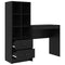 vidaXL Desk with Storage with Drawer 2 pcs Black oak 80 x 40 x 76 cm
