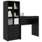 vidaXL Desk with Storage with Drawer 2 pcs Black oak 80 x 40 x 76 cm