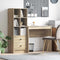 vidaXL Desk with Storage with Drawer 2 pcs Sonoma Oak 80 x 40 x 76 cm