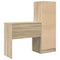 vidaXL Desk with Storage with Drawer 2 pcs Sonoma Oak 80 x 40 x 76 cm