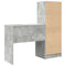vidaXL Desk with Storage 2 pcs Concrete Grey 80 x 40 x 76 cm