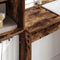 vidaXL Desk with Storage with Drawer 2 pcs Smoked Oak 80 x 40 x 76 cm