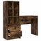 vidaXL Desk with Storage with Drawer 2 pcs Smoked Oak 80 x 40 x 76 cm