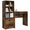 vidaXL Desk with Storage with Drawer 2 pcs Smoked Oak 80 x 40 x 76 cm