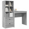 vidaXL Desk with Storage with Drawer 2 pcs Grey sonoma 80 x 40 x 76 cm