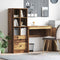 vidaXL Desk with Storage with Drawer 2 pcs Old Wood 80 x 40 x 76 cm