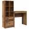vidaXL Desk with Storage with Drawer 2 pcs Old Wood 80 x 40 x 76 cm