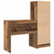vidaXL Desk with Storage with Drawer 2 pcs Old Wood 80 x 40 x 76 cm
