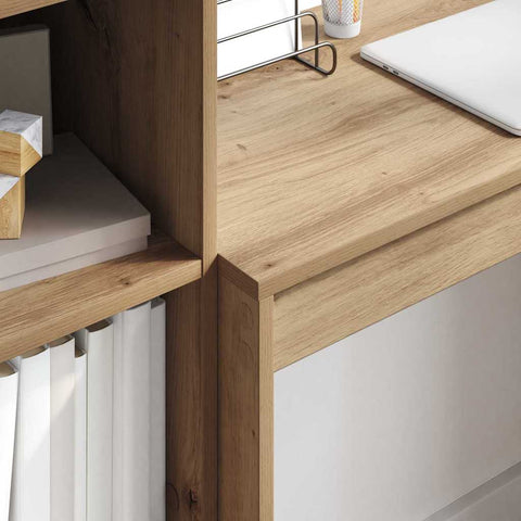 vidaXL Desk with Storage with Drawer 2 pcs Artisan oak 80 x 40 x 76 cm