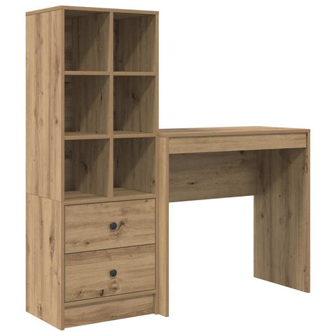 vidaXL Desk with Storage with Drawer 2 pcs Artisan oak 80 x 40 x 76 cm