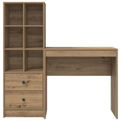 vidaXL Desk with Storage with Drawer 2 pcs Artisan oak 80 x 40 x 76 cm