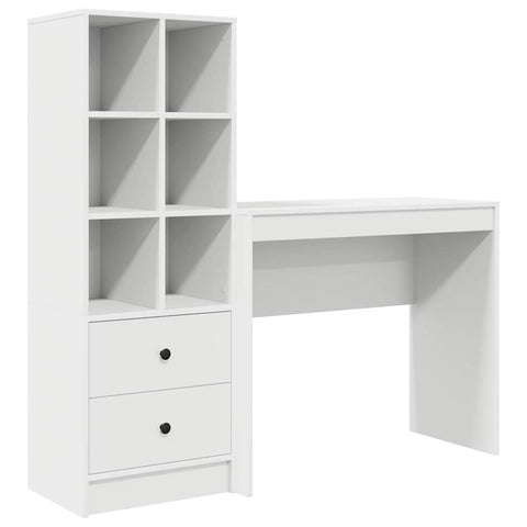 vidaXL Desk with Storage 2 pcs White 90 x 40 x 76 cm Engineered wood