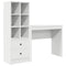 vidaXL Desk with Storage 2 pcs White 90 x 40 x 76 cm Engineered wood