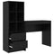 vidaXL Desk with Storage with Drawer 2 pcs Black oak 90 x 40 x 76 cm