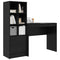 vidaXL Desk with Storage with Drawer 2 pcs Black oak 90 x 40 x 76 cm