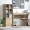 vidaXL Desk with Storage with Drawer 2 pcs Sonoma Oak 90 x 40 x 76 cm