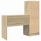 vidaXL Desk with Storage with Drawer 2 pcs Sonoma Oak 90 x 40 x 76 cm