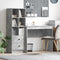 vidaXL Desk with Storage 2 pcs Concrete Grey 90 x 40 x 76 cm