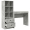vidaXL Desk with Storage 2 pcs Concrete Grey 90 x 40 x 76 cm
