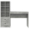 vidaXL Desk with Storage 2 pcs Concrete Grey 90 x 40 x 76 cm