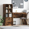 vidaXL Desk with Storage with Drawer 2 pcs Smoked Oak 90 x 40 x 76 cm