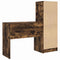 vidaXL Desk with Storage with Drawer 2 pcs Smoked Oak 90 x 40 x 76 cm