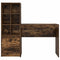 vidaXL Desk with Storage with Drawer 2 pcs Smoked Oak 90 x 40 x 76 cm
