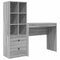 vidaXL Desk with Storage with Drawer 2 pcs Grey sonoma 90 x 40 x 76 cm
