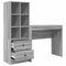 vidaXL Desk with Storage with Drawer 2 pcs Grey sonoma 90 x 40 x 76 cm