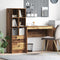 vidaXL Desk with Storage with Drawer 2 pcs Old Wood 90 x 40 x 76 cm