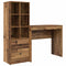 vidaXL Desk with Storage with Drawer 2 pcs Old Wood 90 x 40 x 76 cm