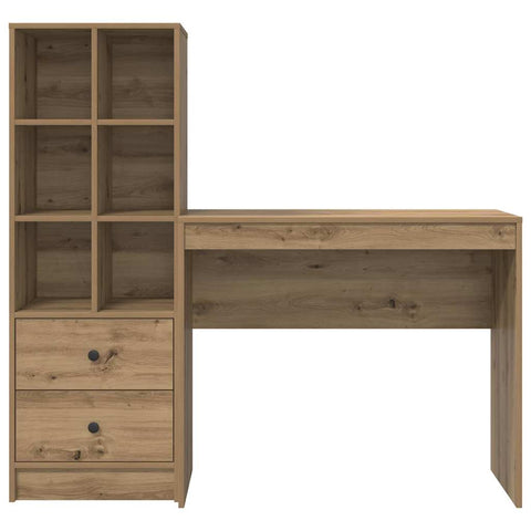 vidaXL Desk with Storage with Drawer 2 pcs Artisan oak 90 x 40 x 76 cm