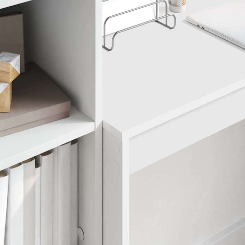 vidaXL Desk with Storage 2 pcs White 100 x 40 x 76 cm Engineered wood