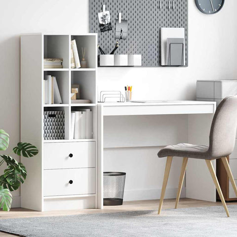 vidaXL Desk with Storage 2 pcs White 100 x 40 x 76 cm Engineered wood
