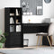 vidaXL Desk with Storage with Drawer 2 pcs Black oak 100 x 40 x 76 cm