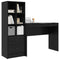 vidaXL Desk with Storage with Drawer 2 pcs Black oak 100 x 40 x 76 cm