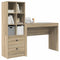 vidaXL Desk with Storage with Drawer 2 pcs Sonoma Oak 100 x 40 x 76 cm