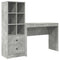vidaXL Desk with Storage 2 pcs Concrete Grey 100 x 40 x 76 cm