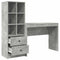 vidaXL Desk with Storage 2 pcs Concrete Grey 100 x 40 x 76 cm