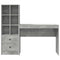 vidaXL Desk with Storage 2 pcs Concrete Grey 100 x 40 x 76 cm