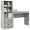 vidaXL Desk with Storage 2 pcs Concrete Grey 100 x 40 x 76 cm
