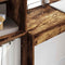 vidaXL Desk with Storage with Drawer 2 pcs Smoked Oak 100 x 40 x 76 cm
