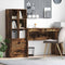 vidaXL Desk with Storage with Drawer 2 pcs Smoked Oak 100 x 40 x 76 cm
