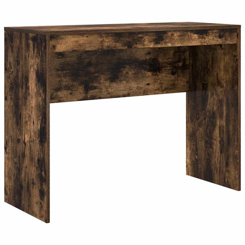 vidaXL Desk with Storage with Drawer 2 pcs Smoked Oak 100 x 40 x 76 cm