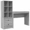 vidaXL Desk with Storage with Shelf 2 pcs Grey sonoma 100 x 40 x 76 cm