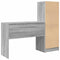 vidaXL Desk with Storage with Shelf 2 pcs Grey sonoma 100 x 40 x 76 cm
