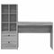 vidaXL Desk with Storage with Shelf 2 pcs Grey sonoma 100 x 40 x 76 cm